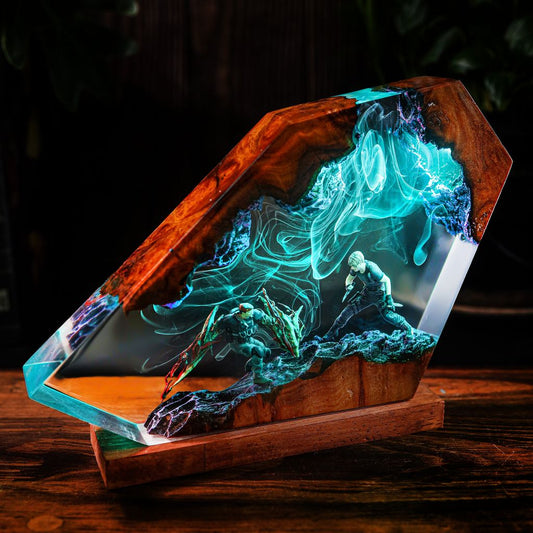 Leon S. Kennedy vs Mutated Jack Krauser Resident Evil Lamp