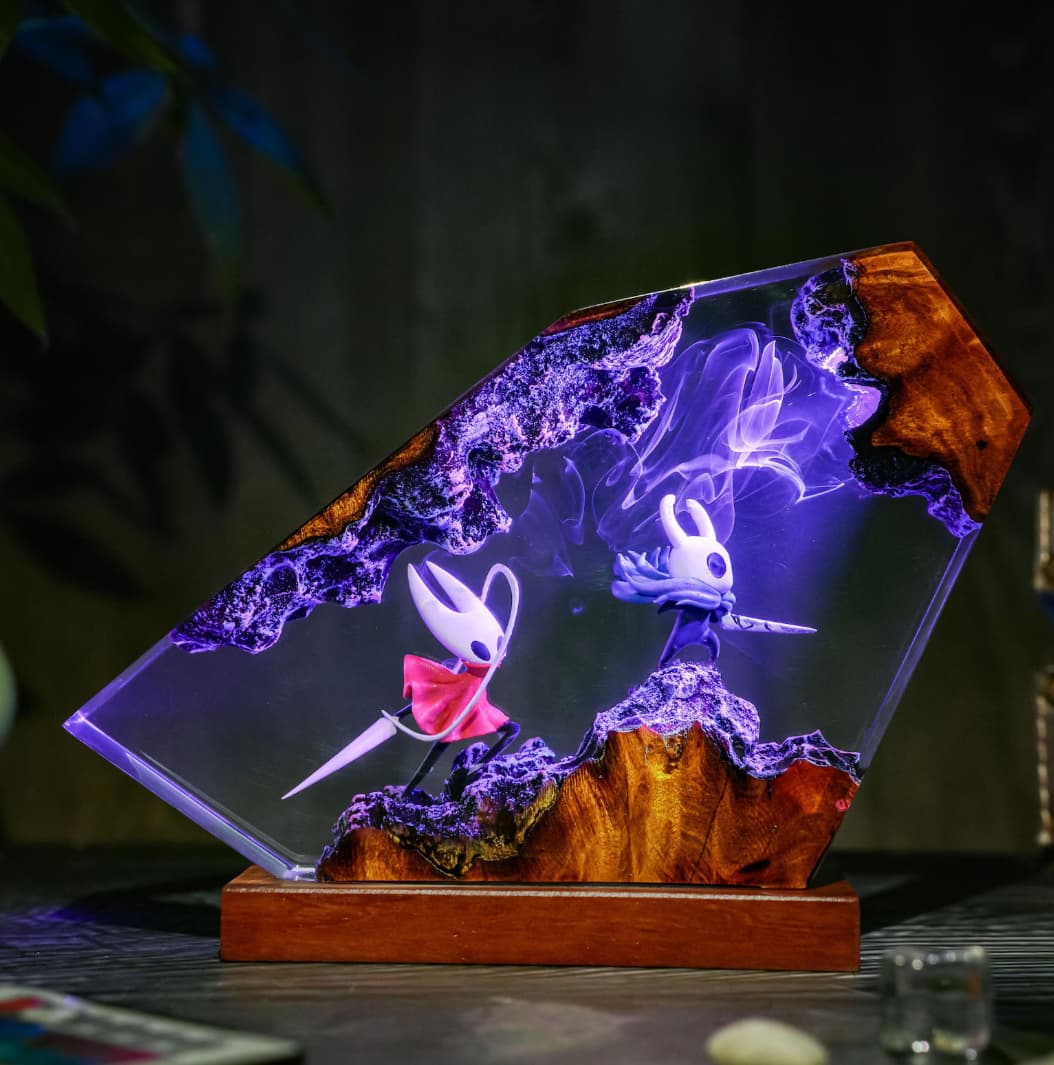 The Knight and Hornet Hollow Knight Lamp