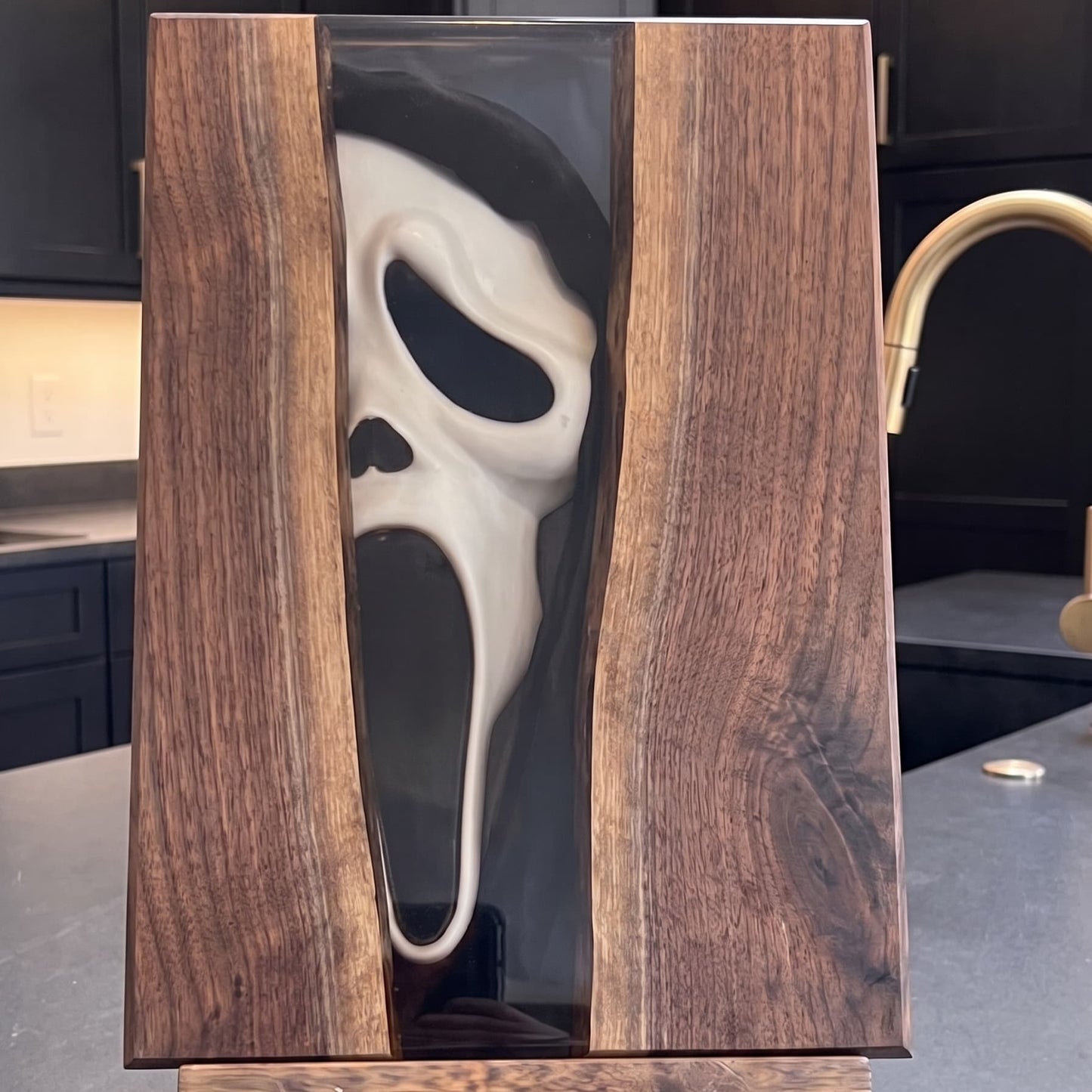 Handmade Horror Cutting Board made from solid wood