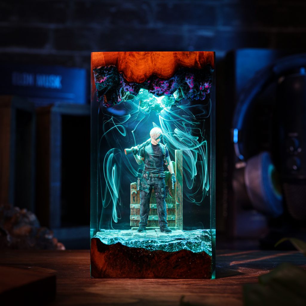 Leon S. Kennedy Resident Evil Epoxy Resin Lamp
