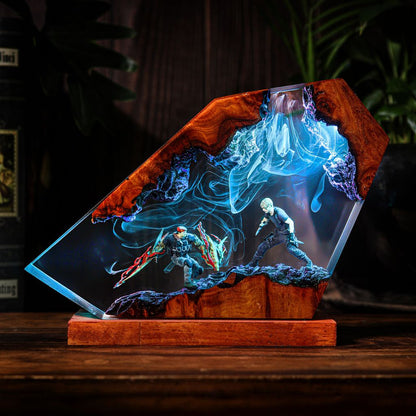 Leon S. Kennedy vs Mutated Jack Krauser Resident Evil Lamp