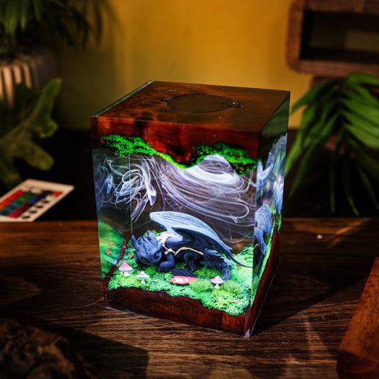Sleeping Toothless Dragon Night Light